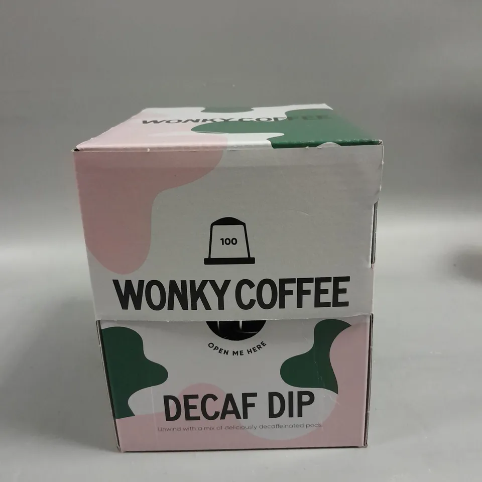 BOXED WONKY COFFEE DECAF DIP COFFEE POD SELECTION 
