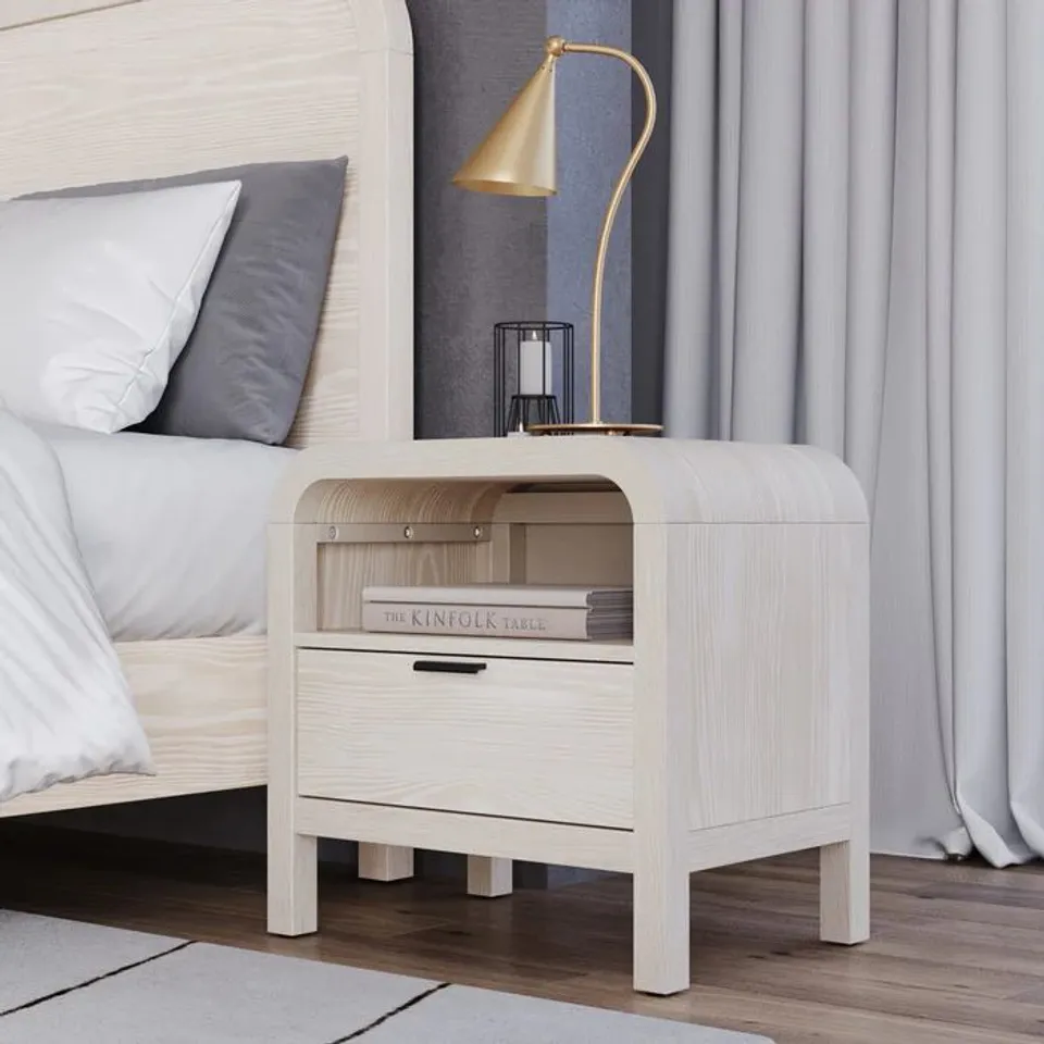 BOXED MODUS FURNITURE DRAKE 1 DRW NIGHTSTAND W/US SUGAR
