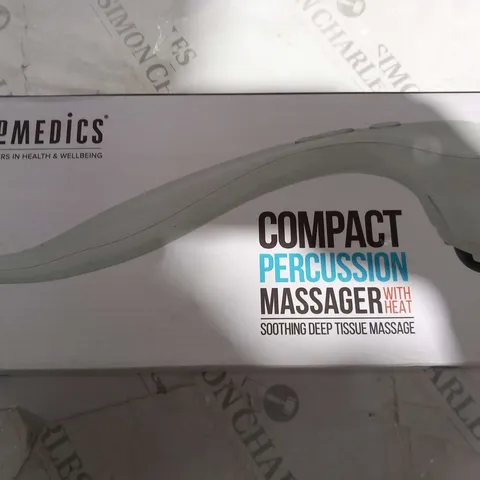 BOXED HOMEDICS COMPACT PERCUSSION MASSAGER WITH HEAT PA-MHA