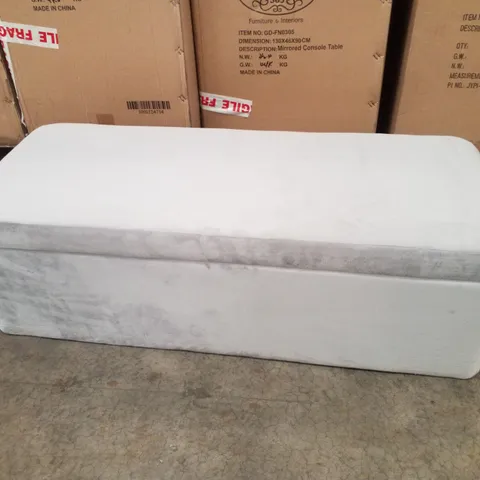 BRAND NEW BOXED HOMESDIRECT365 LIGHT GREY STORAGE OTTOMAN