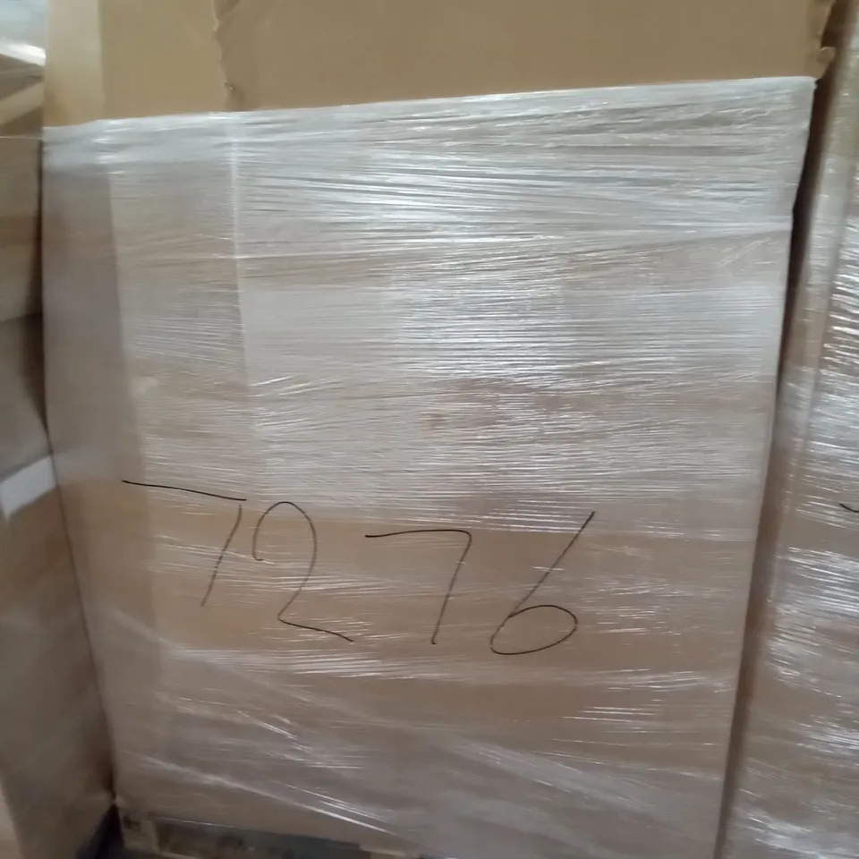 PALLET OF ASSORTED ITEMS INCLUDING HOMIDEC WRITING COMPUTER DESK, WOLFWISE TELESCOPING LADDER, HOMIDEC DRYING RACK, FABIAN CLARKE PHOTO FRAMES, ALPINA NON-WOVEN WARDROBE, LED BATHROOM MIRROR
