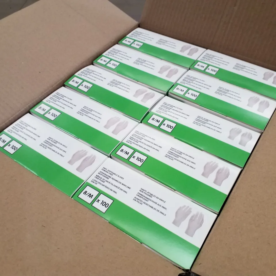 PALLET OF APPROXIMATELY 56 INTCO VINYL DISPOSABLE GLOVES 100PK BOXES - MEDIUM