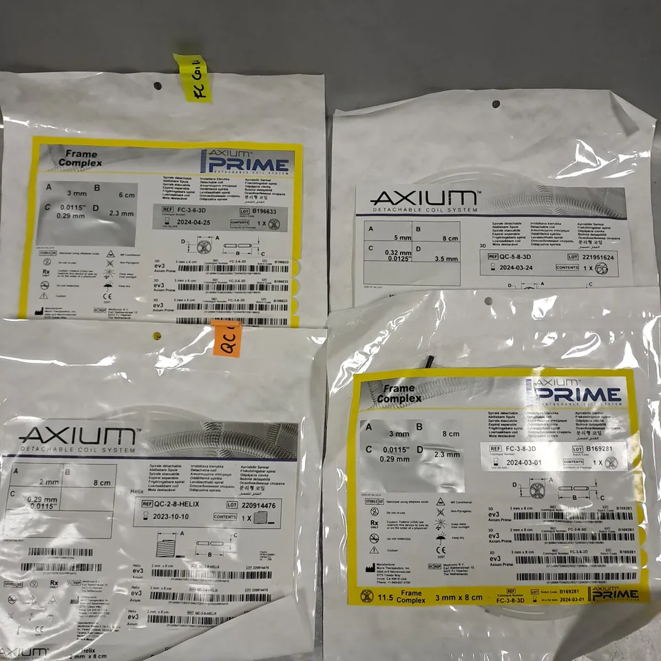 APPROXIMATELY 10 AXIUM DETACHABLE COILS IN VARIOUS SPECIFICATIONS 