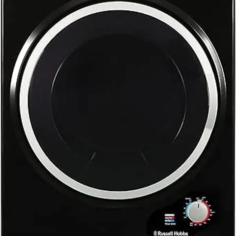 UNBOXED RUSSELL HOBBS RH3VTD800B BLACK 2.5KG COMPACT MINI VENTED TUMBLE DRYER, PORTABLE, FREESTANDING TABLE TOP DRYER WITH 3 HEAT SETTINGS SMALL