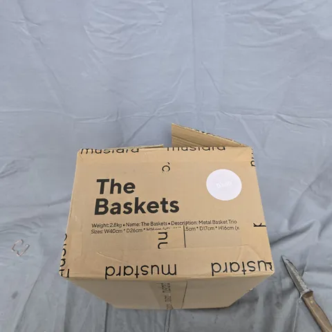 MUSTARD THE BASKETS METAL BASKET β BLUSH FINISH