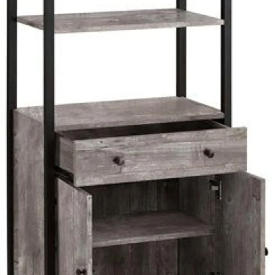 BOXED CHRIS VERTICO WITH 2 DOORS & 1 DRAWER IN CONCRETE LOOK (1 BOX)