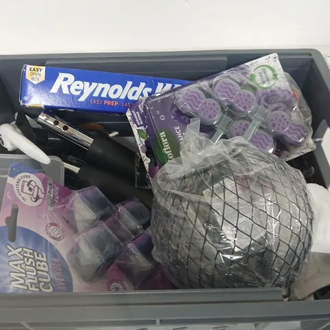 APPROXIMATELY 15 ASSORTED HOUSEHOLD PRODUCTS TO INCLUDE MAX FLUSH CUBES , REYNOLDS WRAP ETC...
