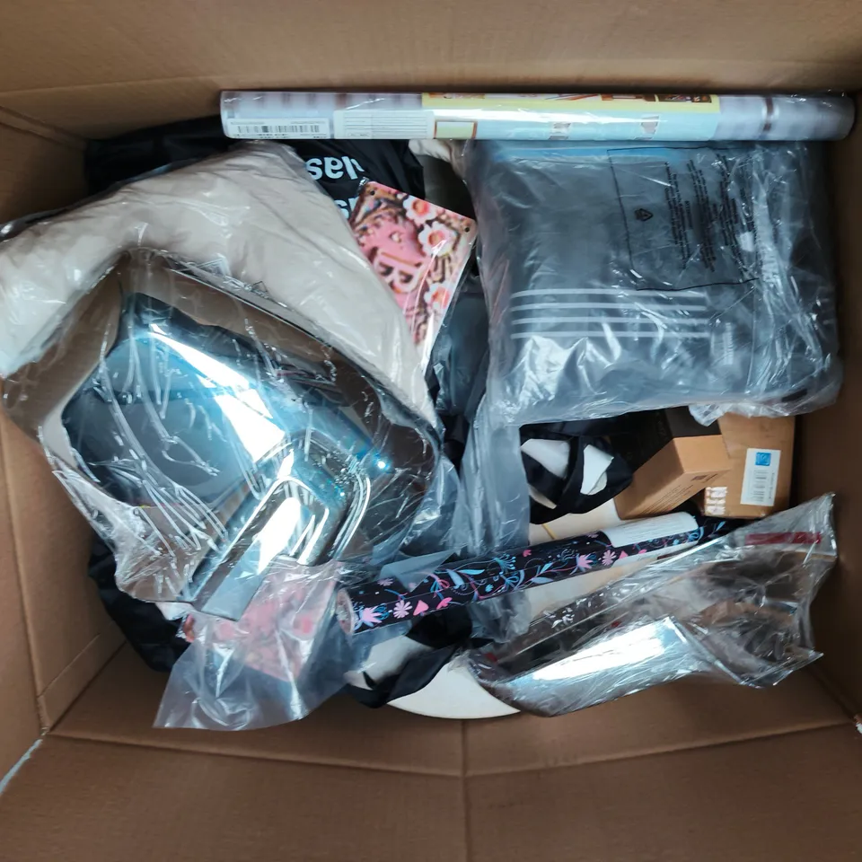 LARGE BOX OF ASSORTED HOUSEHOLD ITEMS