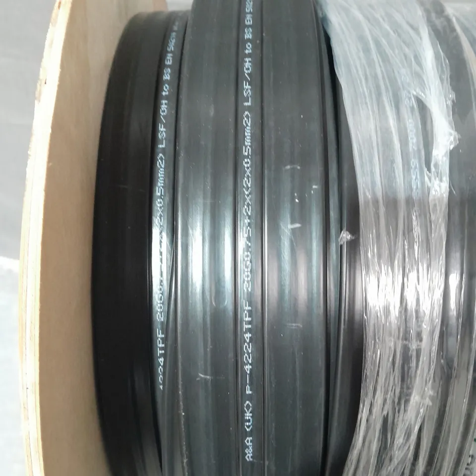 45M SPOOL OF BLACK PLASTIC STRIP
