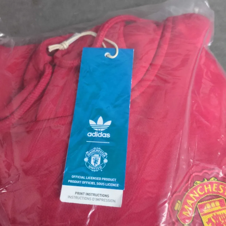 ADIDAS MANCHESTER UNITED ESSENTIALS TREFOIL HOODIE – MEN'S, SIZE UK M