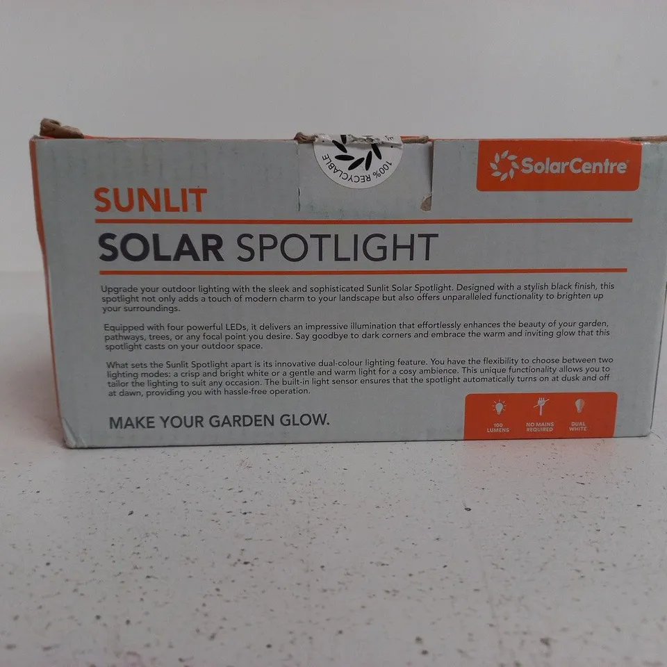 SUNLIT SOLAR SPOTLIGHT – GARDEN OUTDOOR LIGHTING (SOLARCENTRE)