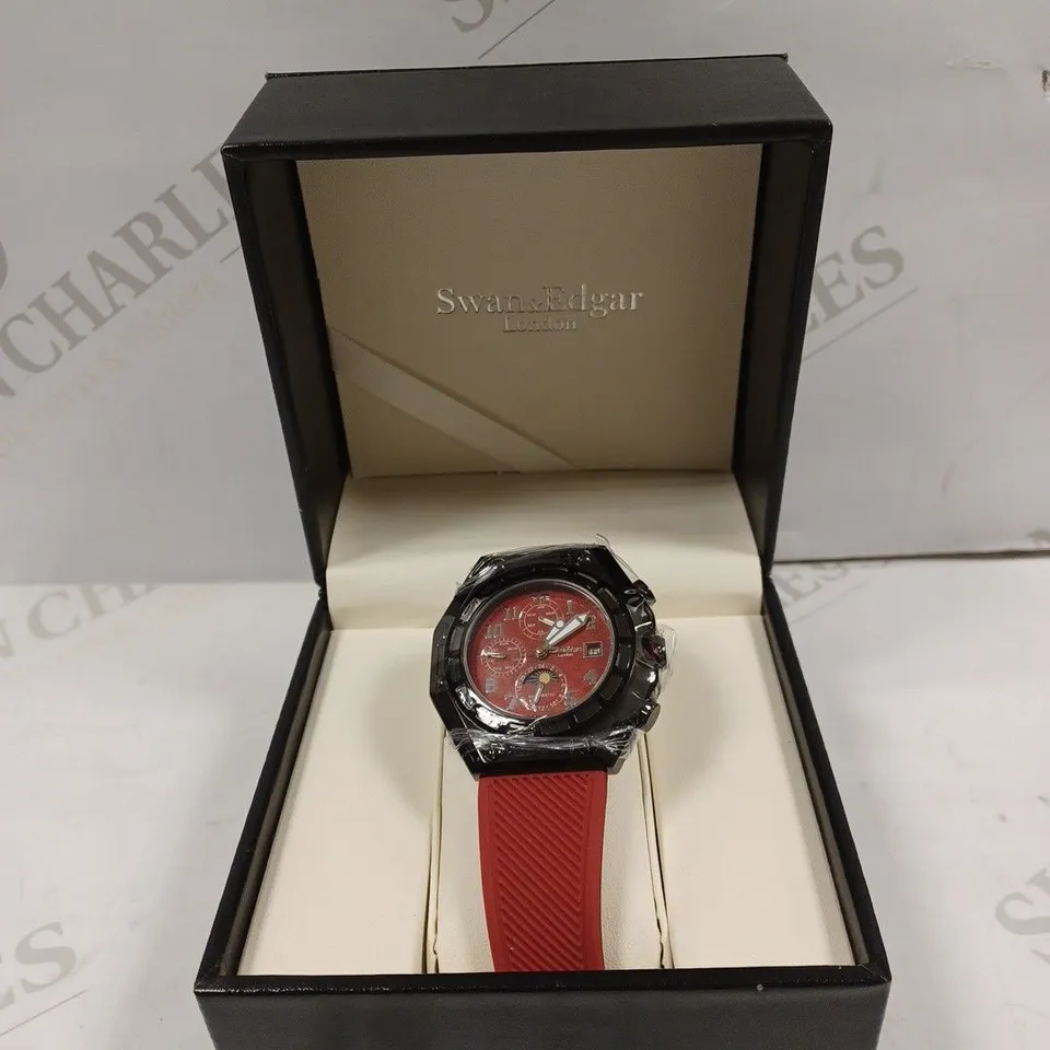  LIMITED EDITION SWAN & EDGAR HAND ASSEMBLED WATCH FORTRESS AUTOMATIC RED RRP £205