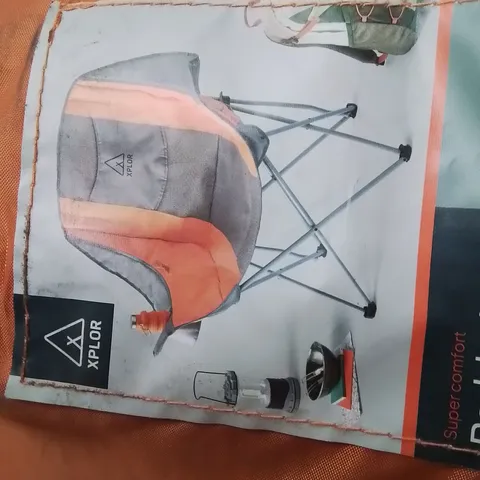 BAGGED XPLOR PADDED CAMPING CHAIR WITH CUP HOLDERS