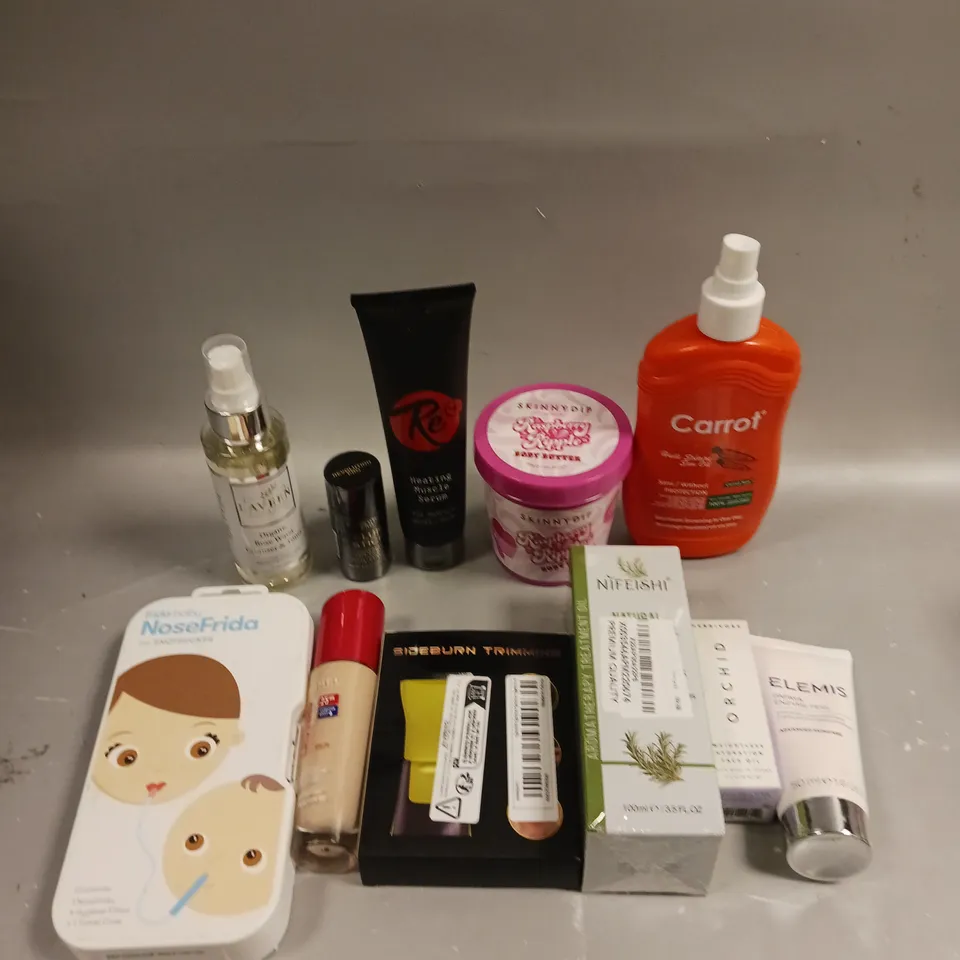 APPROXIMATELY 20 ASSORTED HEALTH & BEAUTY PRODUCTS TO INCLUDE CARROT OIL, ELEMIS ENZYME PEEL, ORCHID FACE OIL ETC 
