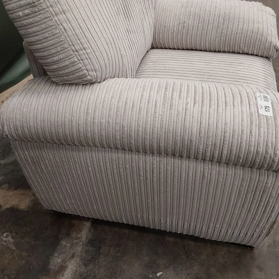 DESIGNER EASY CHAIR NATURAL JUMBO CHORD FABRIC 