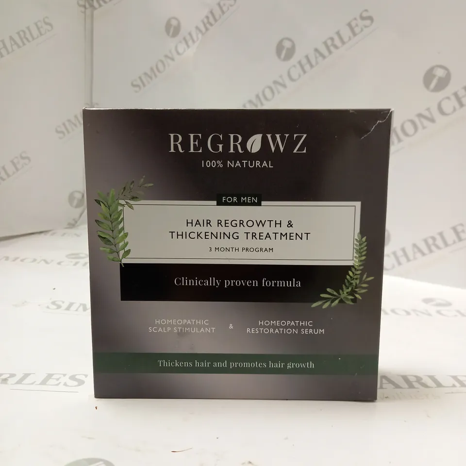 REGROWZ HAIR REGROWTH AND THICKENING TREATMENT 3 MONTH PROGRAM FOR MEN