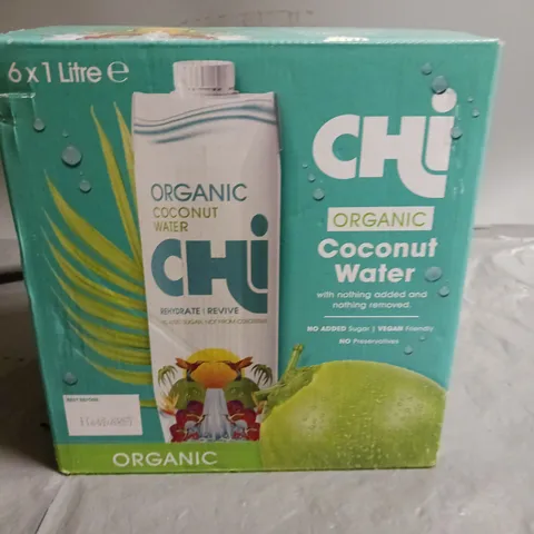 CHI ORGANIC 6X1 LITRE COCONUT WATER