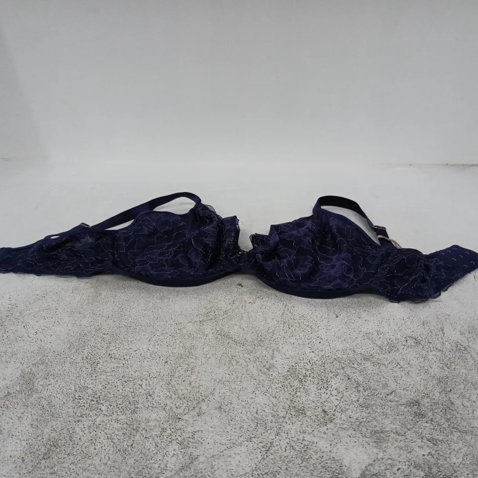 BRAVISSIMO AMARA LUXE BRA – NAVY/SILVER, UK 36GG