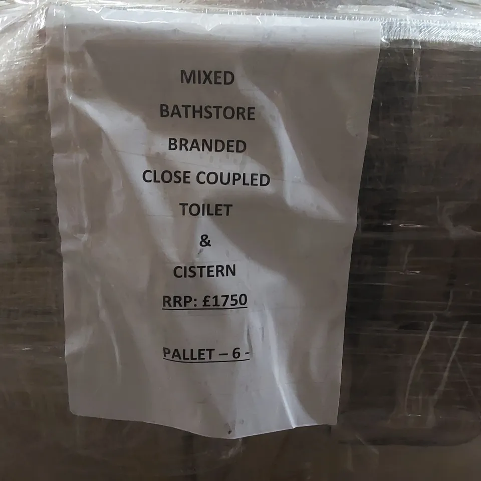 PALLET CONTAINING MIXED BATHSTORE BRANDED CLOSE COUPLED TOILET & CISTERN
