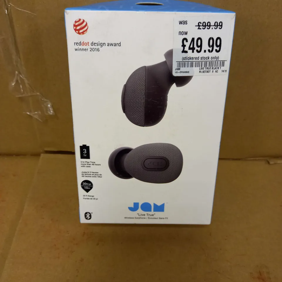 BOXED JAM 'LIVE TRUE' WIRELESS EARPHONE 