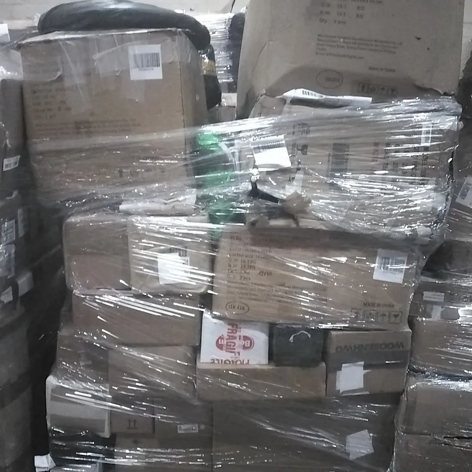 PALLET TO CONTAIN HOUSEHOLD FLAT-PACKED FURNITURE AND HOMEWERE TO INCLUDE; DINING CHAIR, BARSTOOL AND COUNTER STOOL ETC...