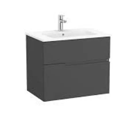 BRAND NEW BOXED ROCA THE GAP 700MM VANITY UNIT BASE 2 DRAWERS - GREY ANTHRACITE