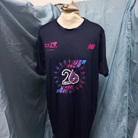 NEW BALANCE RUN LDN T-SHIRT – NAVY, UK SIZE L