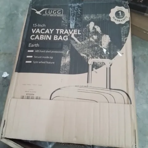 BOXED LUGG 15INCH VACAY TRAVEL CABIN BAG EARTH 