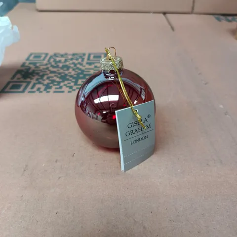 GISELA GRAHAM LONDON CHRISTMAS BAUBLE – MIRRORED EFFECT - BOX OF 12