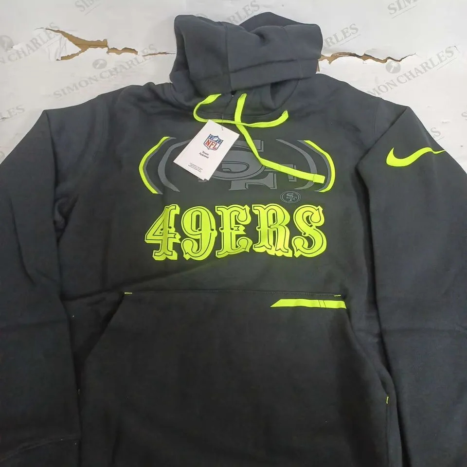 NFL 49ERS TEAM APPAREL BLACK HOODIE - MEDIUM
