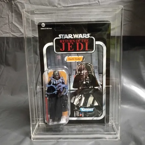 STAR WARS DARTH VADER ACTION FIGURE – RETURN OF THE JEDI CARD BACK (KENNER) IN ACRYLIC DISPLAY CASE