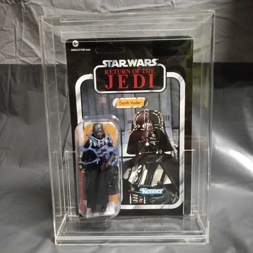 STAR WARS DARTH VADER ACTION FIGURE – RETURN OF THE JEDI CARD BACK (KENNER) IN ACRYLIC DISPLAY CASE