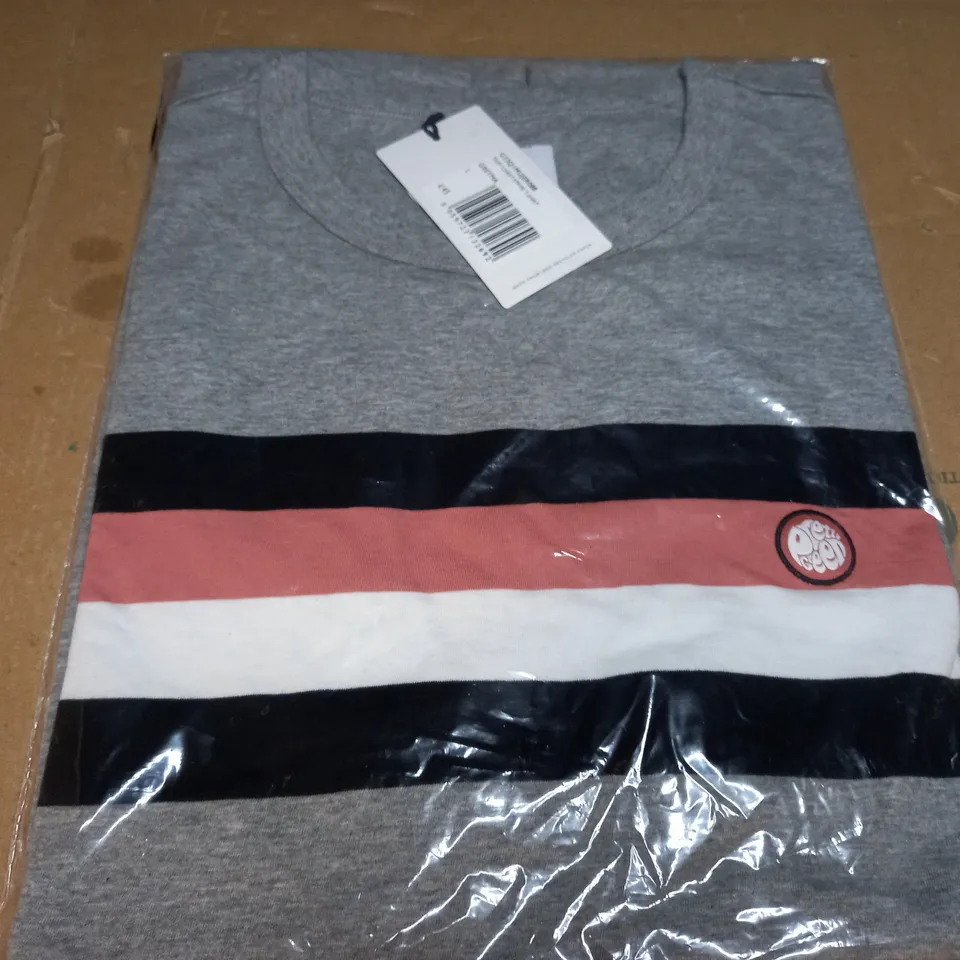 GREEN PRETTY TILBY CHEST STRIPE T-SHIRT - GREYMA - LARGE