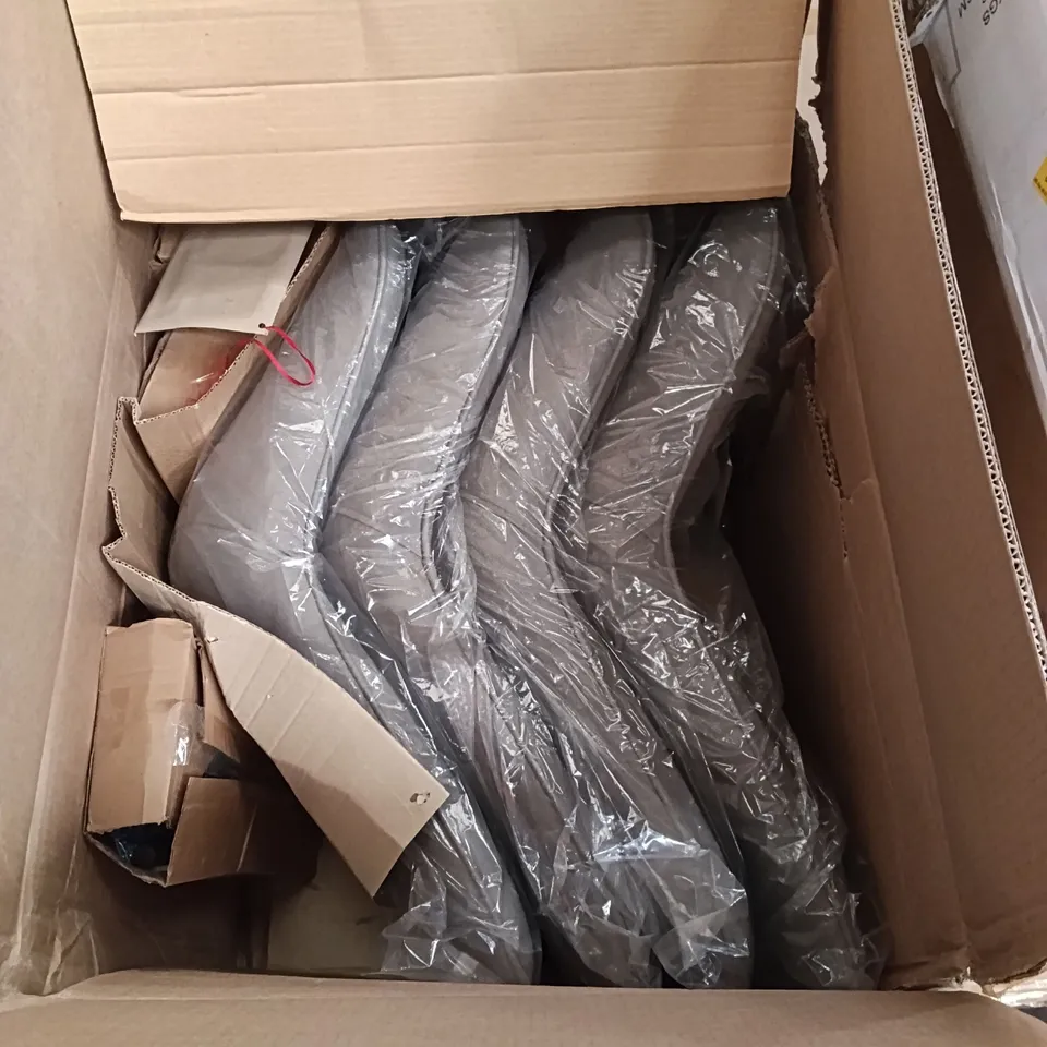 BOXED DINING CHAIRS (SET OF 4) - GREY/BLACK (1 BOX)