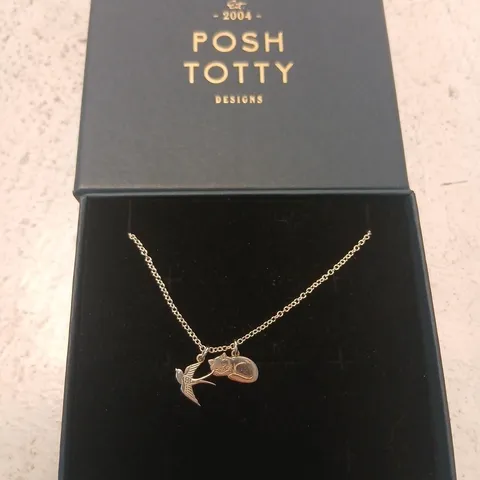 POSH TOTTY DESIGNS DINKY CHARM BRACELET WITH 2 CHARMS STERLING SILVER