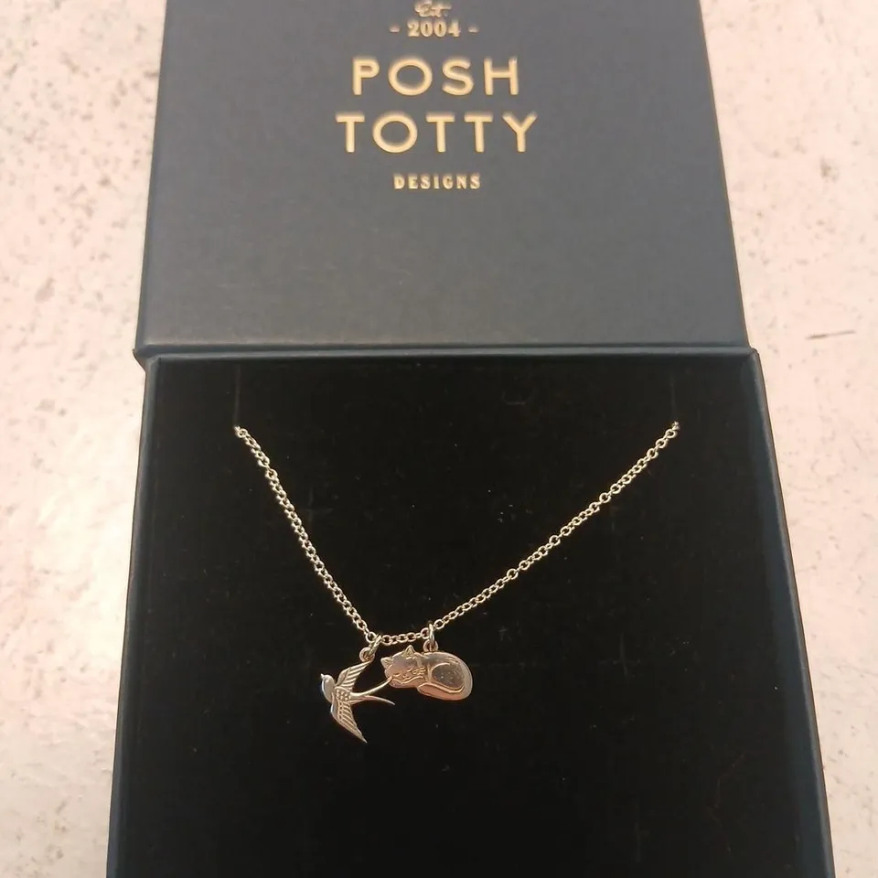 POSH TOTTY DESIGNS DINKY CHARM BRACELET WITH 2 CHARMS STERLING SILVER