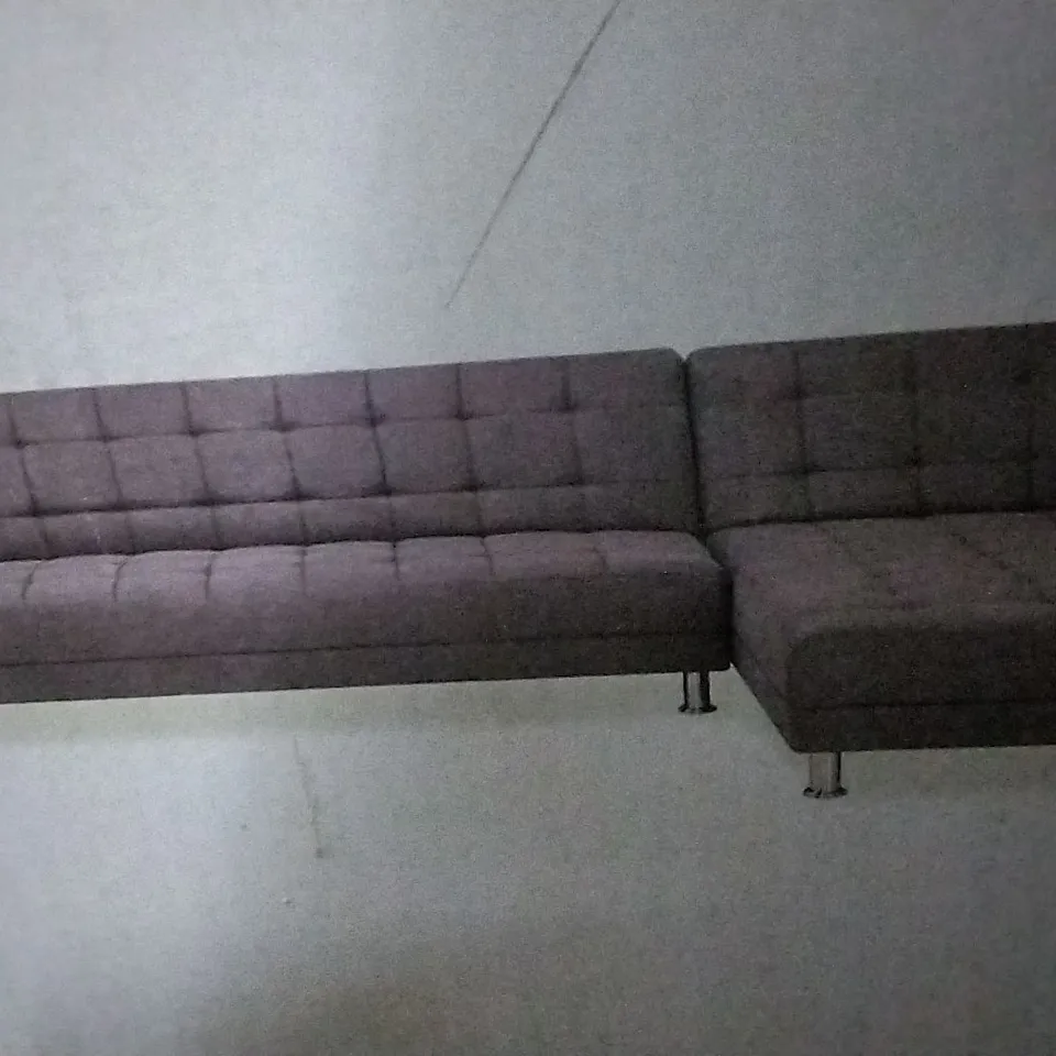 BOXED CORNER SOFA BED MEDIUM GREY (2 BOXES)