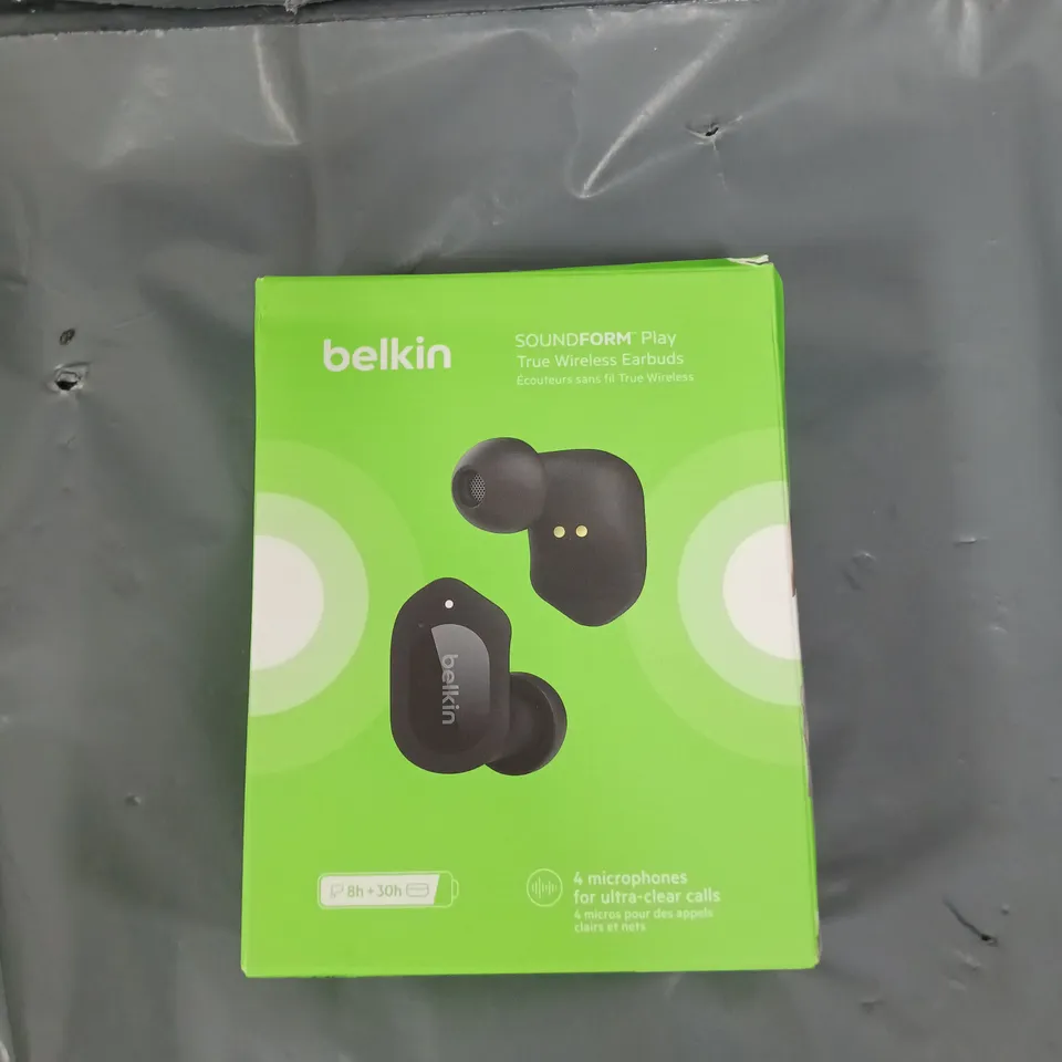 BOXED BELKIN SOUNDFORM PLAY TRUE WIRELESS EARBUDS 