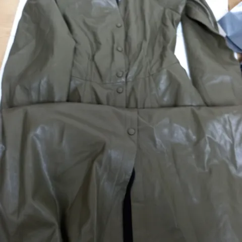 NANUSHKA GREEN LEATHER DRESS SIZE SMALL