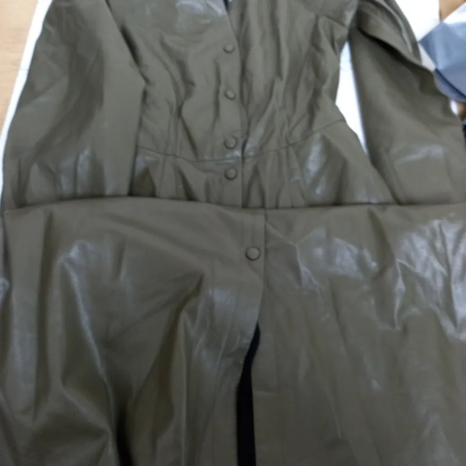 NANUSHKA GREEN LEATHER DRESS SIZE SMALL