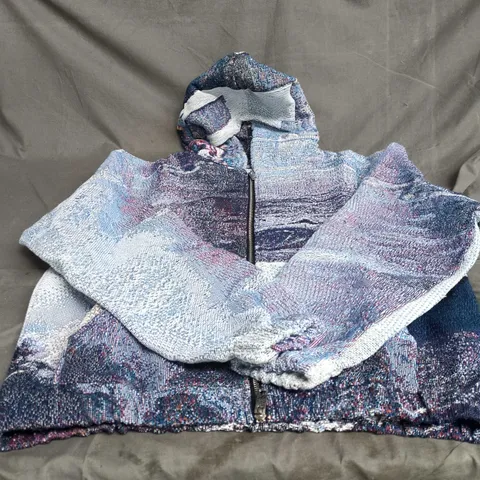 EPISODES MULTICOLOURED KNIT ZIP HOODIE. SIZE NOT SPECIFIED 