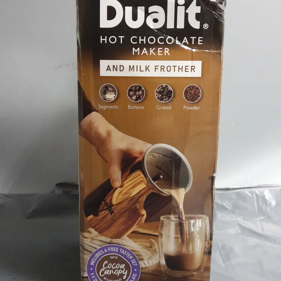 BOXED DUALIT HOT CHOCOLATE MAKER & MILK FROTHER 