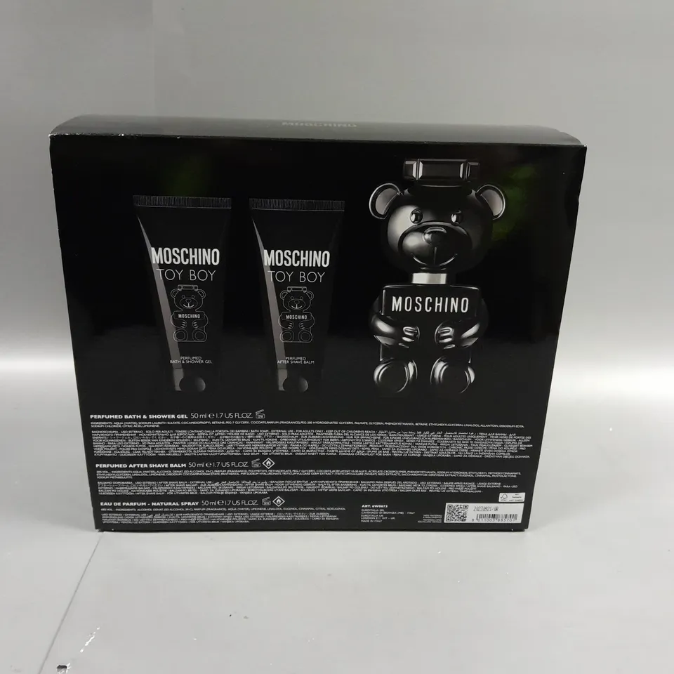 BOXED MOSCHINO TOY BOY 50ML EAU DE PARFUM GIFT SET RRP £65