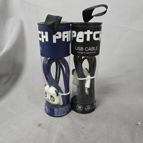 APPROXIMATELY 18 ASSORTED PATCH USB LIGHTNING CONNECTORS CABLES TO INCLUDE NAVY & BLACK VARIATIONS