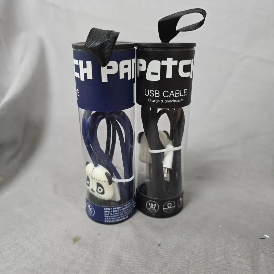 APPROXIMATELY 18 ASSORTED PATCH USB LIGHTNING CONNECTORS CABLES TO INCLUDE NAVY & BLACK VARIATIONS 