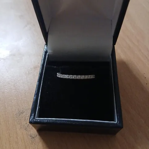 DIAMONIQUE 0.3CT TW PLATINUM PLATED MINI ICON RING STERLING SILVER