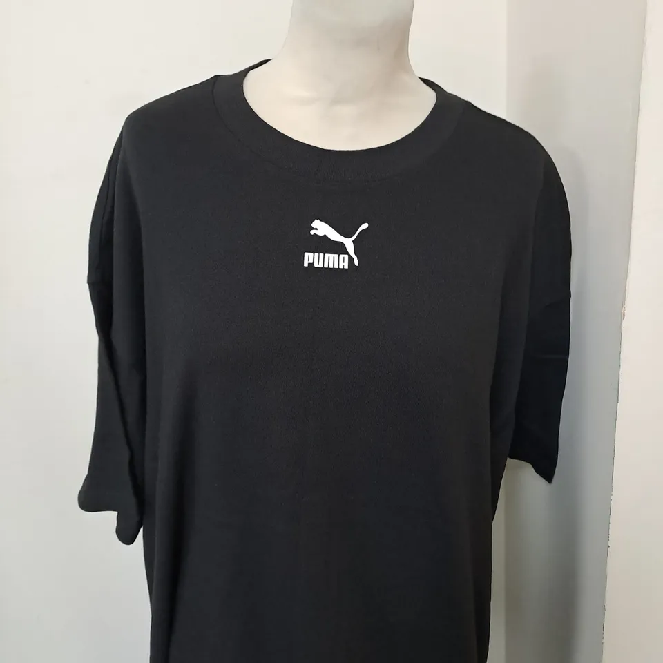 PUMA CLASSIC CASUAL T-SHIRT IN BLACK SIZE S