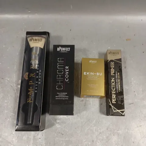 BPERFECT LOT OF 4 ASSORTED COSMETIC PRODUCTS TO INCLUDE - CHROMA COVER MATTE FOUNDATION IN W2 - EMPRESS BASE & BODY BRUSH - EKIN-SU SKIN PERFECTOR - ETC