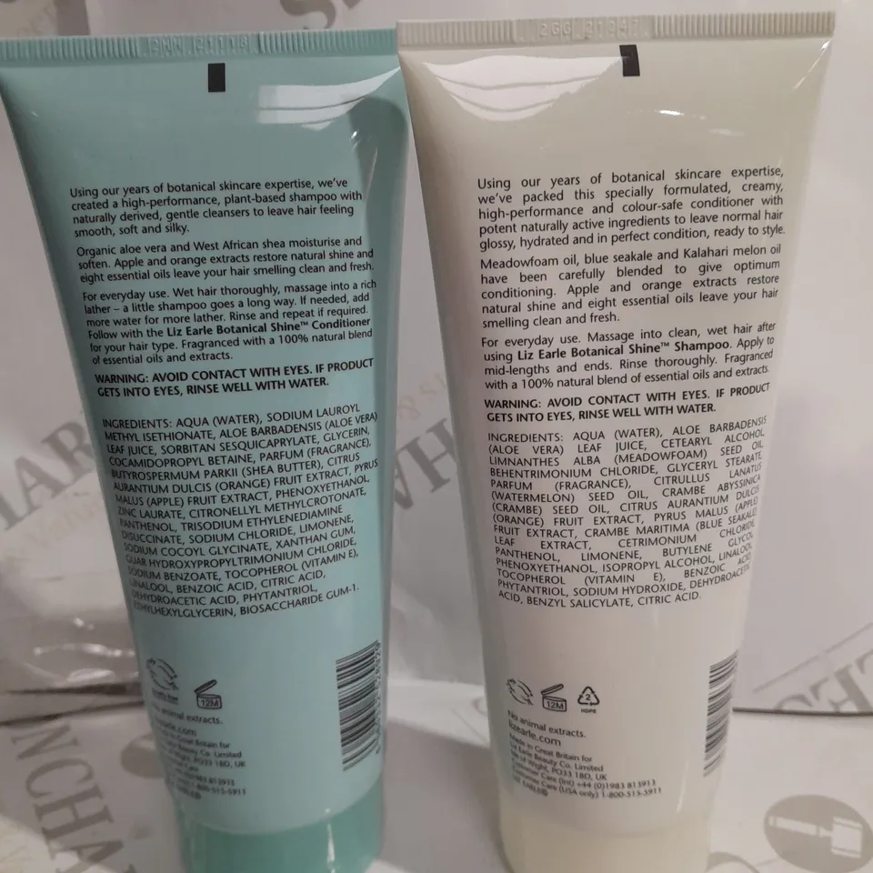 LIZ EARLE BOTANIC SHINE SET OF SHAMPOO & CONDITIONER FOR ALL HAIR TYPES