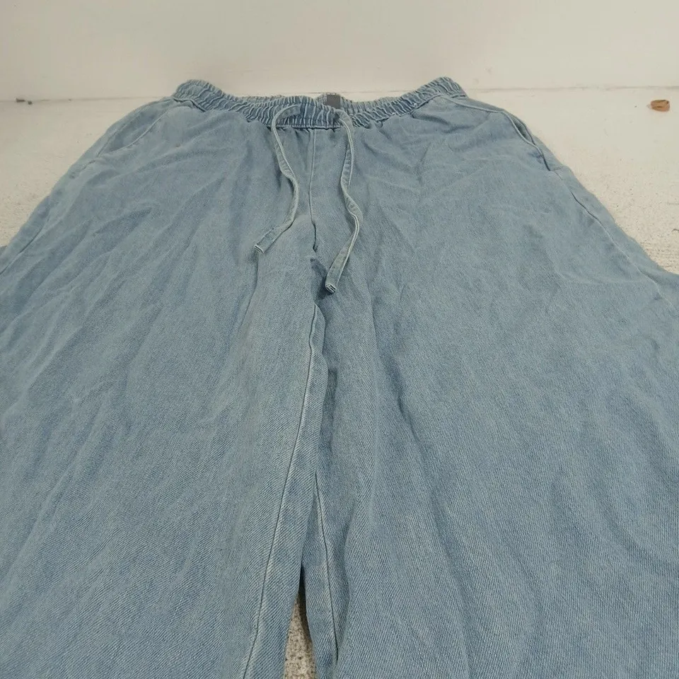 SEA SALT CORNWALL DENIM ELASTIC-WAIST TROUSERS – UK 12 (EU 40, US 8)